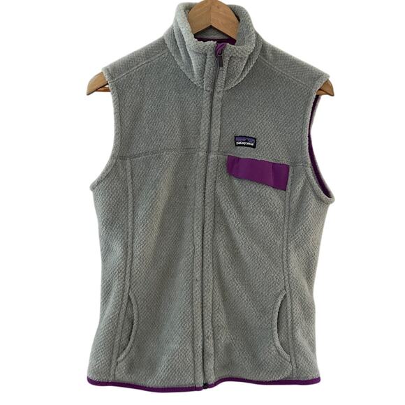 Patagonia W's Re-Tool Vest Tailored Grey/Ikat Purple Size Large - Picture 3 of 10